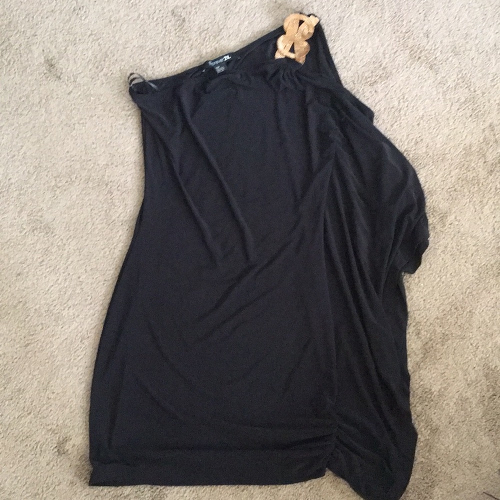 3 for $15 One Shoulder Asymmetrical Black Dress